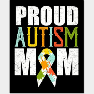 Proud Autism Mom Shirt Autism Awareness Posters and Art